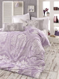 L'essentiel linge de maison Madam Lili - Lilac Juego de funda de edredón Doble Ranforce